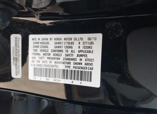 JH4KC1F9XEC004752 2014 2014 Acura RLX 9