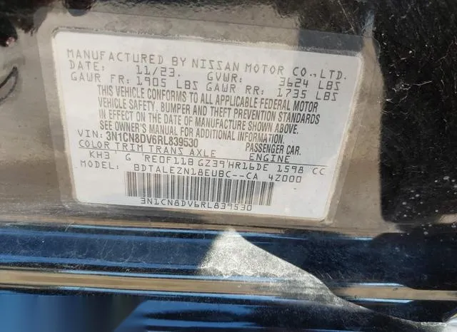 3N1CN8DV6RL839530 2024 2024 Nissan Versa- 1-6 S 9