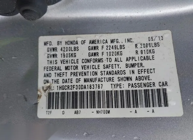 1HGCR2F30DA183787 2013 2013 Honda Accord- LX 9