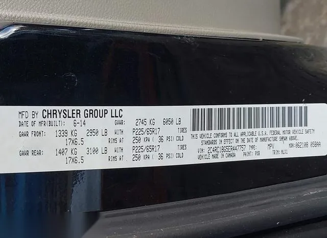 2C4RC1BG5ER447757 2014 2014 Chrysler Town and Country- Touring 9