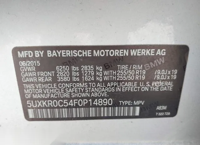 5UXKR0C54F0P14890 2015 2015 BMW X5- Xdrive35I 9