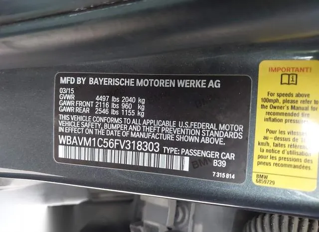 WBAVM1C56FV318303 2015 2015 BMW X1- Sdrive28I 9