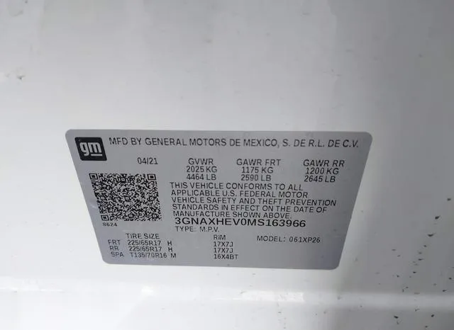 3GNAXHEV0MS163966 2021 2021 Chevrolet Equinox- Fwd Ls 9