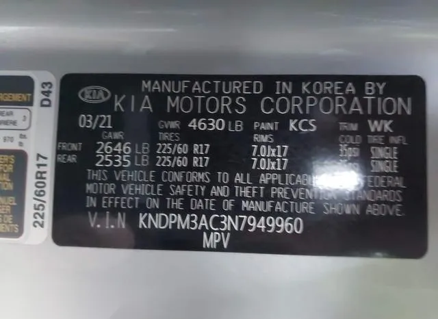 KNDPM3AC3N7949960 2022 2022 KIA Sportage- LX 9