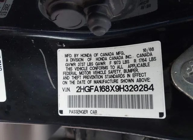 2HGFA168X9H320284 2009 2009 Honda Civic- EX 9