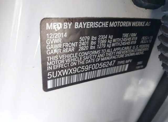 5UXWX9C59F0D56247 2015 2015 BMW X3- Xdrive28I 9