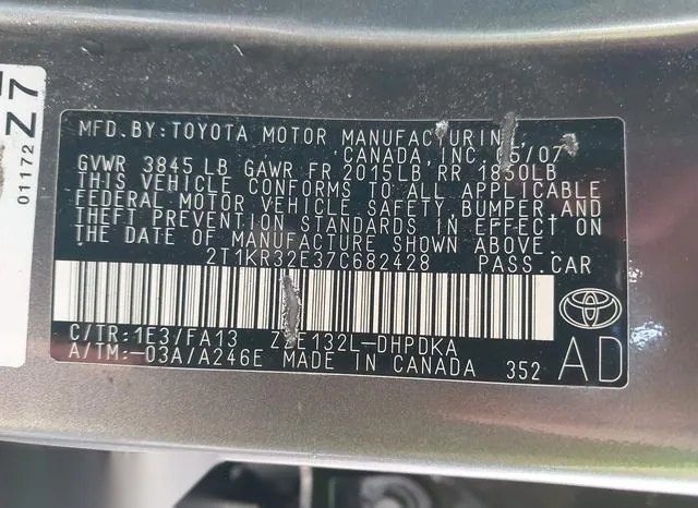 2T1KR32E37C682428 2007 2007 Toyota Matrix 9