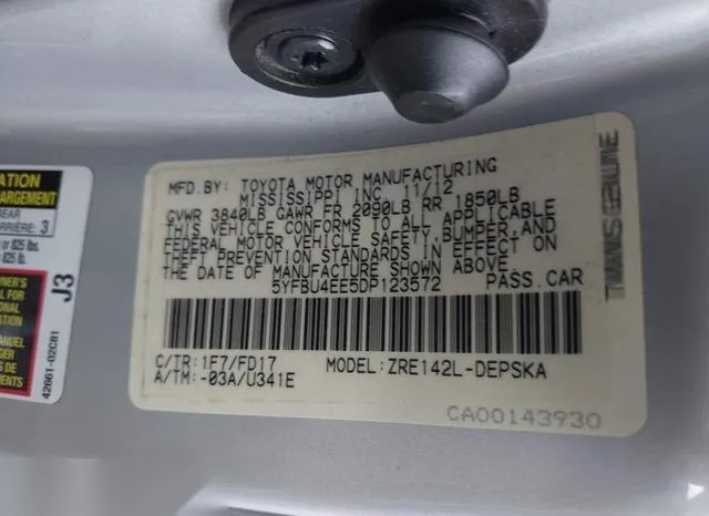 5YFBU4EE5DP123572 2013 2013 Toyota Corolla- S 9