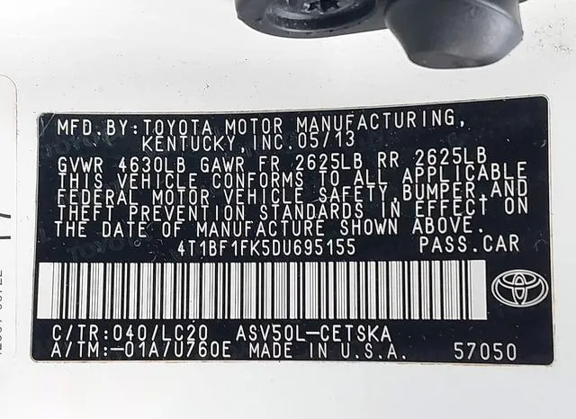 4T1BF1FK5DU695155 2013 2013 Toyota Camry- SE 9