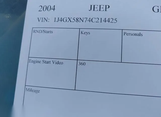 1J4GX58N74C214425 2004 2004 Jeep Grand Cherokee- Limited 9