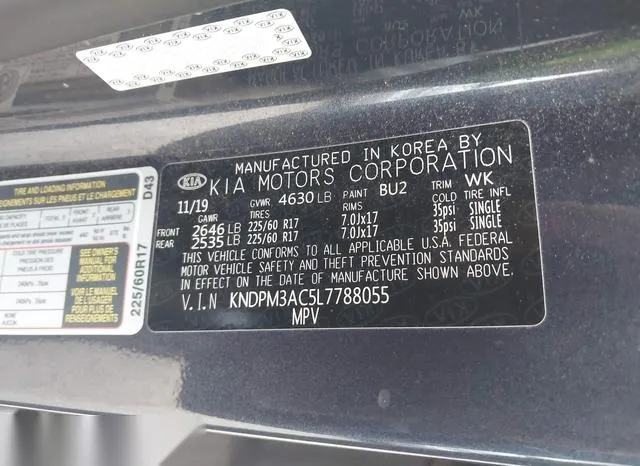 KNDPM3AC5L7788055 2020 2020 KIA Sportage- LX 9