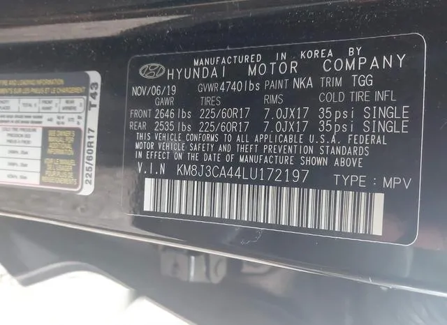 KM8J3CA44LU172197 2020 2020 Hyundai Tucson- Value 9