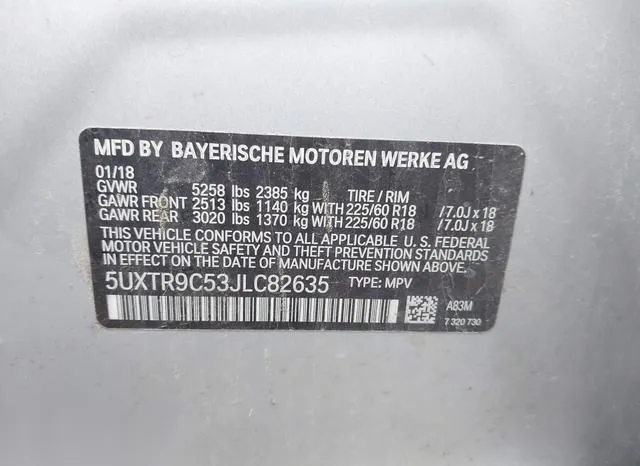 5UXTR9C53JLC82635 2018 2018 BMW X3- Xdrive30I 9