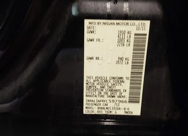 1N4AL3AP4FC597966 2015 2015 Nissan Altima- 2-5 SV 9