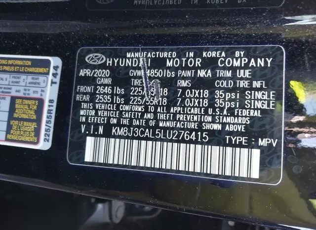 KM8J3CAL5LU276415 2020 2020 Hyundai Tucson- Ultimate 9