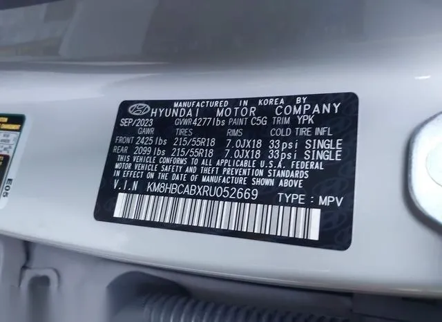 KM8HBCABXRU052669 2024 2024 Hyundai Kona- Sel 9