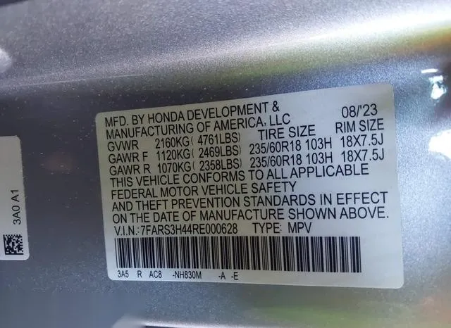 7FARS3H44RE000628 2024 2024 Honda CR-V- Ex 2Wd 9