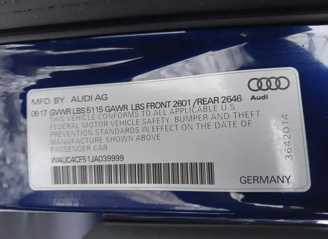 WAUC4CF51JA039999 2018 2018 Audi S5- 3-0T Premium Plus 9