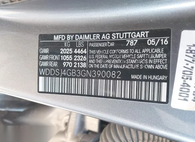 WDDSJ4GB3GN390082 2016 2016 Mercedes-Benz CLA 250- 4Matic 9