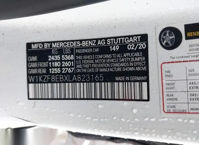 W1KZF8EBXLA823165 2020 2020 Mercedes-Benz E 350- 4Matic 9