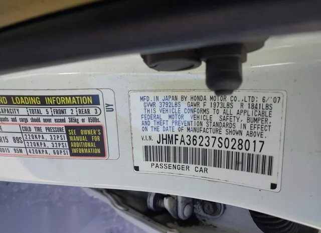 JHMFA36237S028017 2007 2007 Honda Civic- Hybrid 9