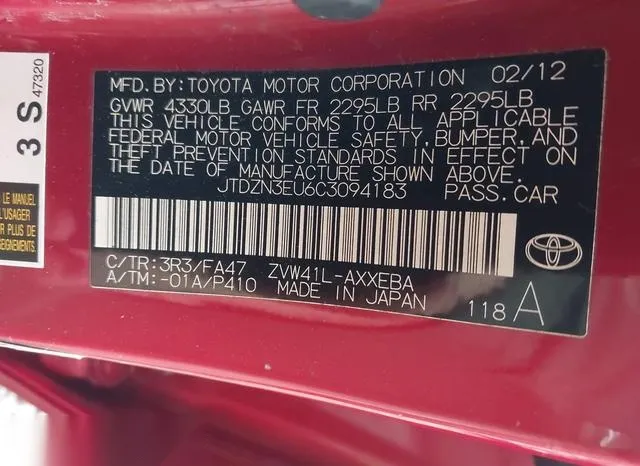 JTDZN3EU6C3094183 2012 2012 Toyota Prius- V Three 9