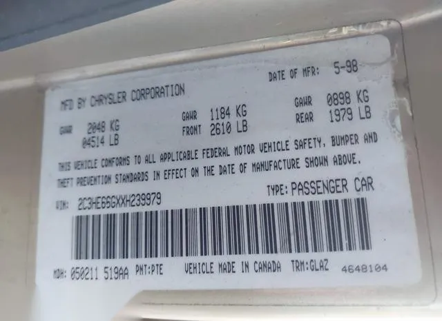 2C3HE66GXXH239979 1999 1999 Chrysler 300M 9