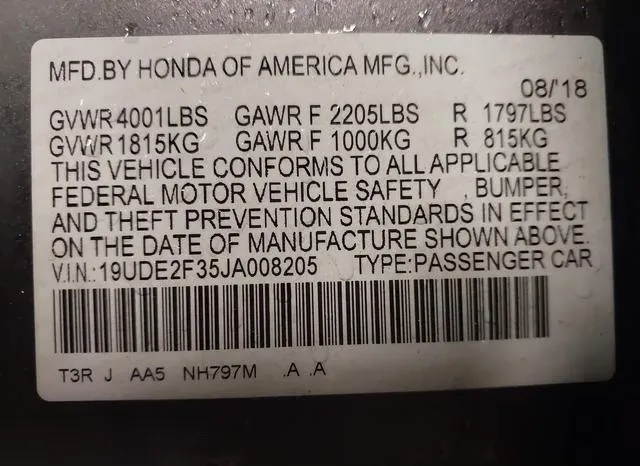 19UDE2F35JA008205 2018 2018 Acura ILX- Acurawatch Plus Package 9