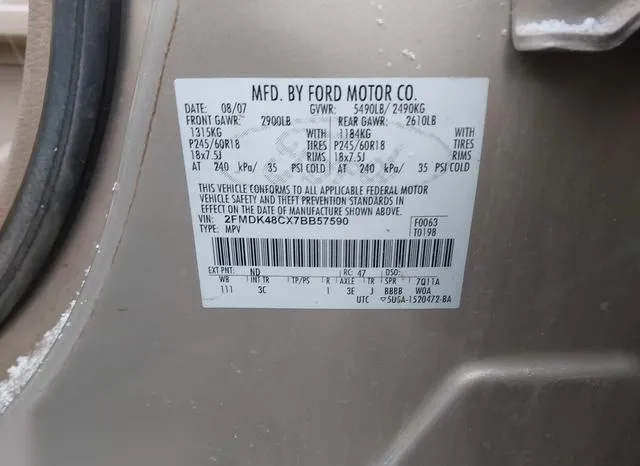 2FMDK48CX7BB57590 2007 2007 Ford Edge- Sel 9