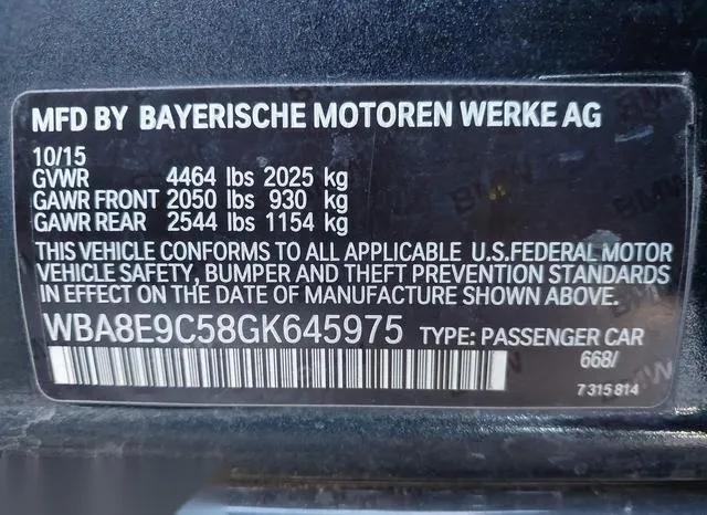 WBA8E9C58GK645975 2016 2016 BMW 3 Series- 328I 9