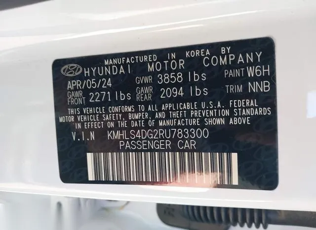 KMHLS4DG2RU783300 2024 2024 Hyundai Elantra- Sel 9