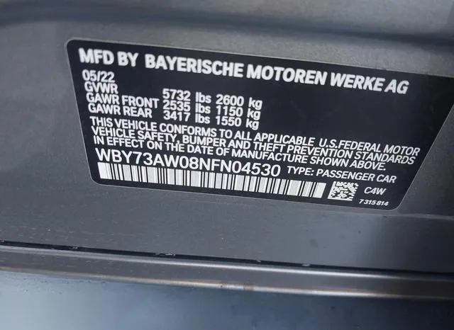 WBY73AW08NFN04530 2022 2022 BMW I4- Edrive40 9