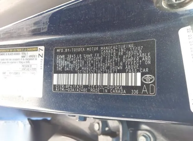 2T1KR32E18C715671 2008 2008 Toyota Matrix 9