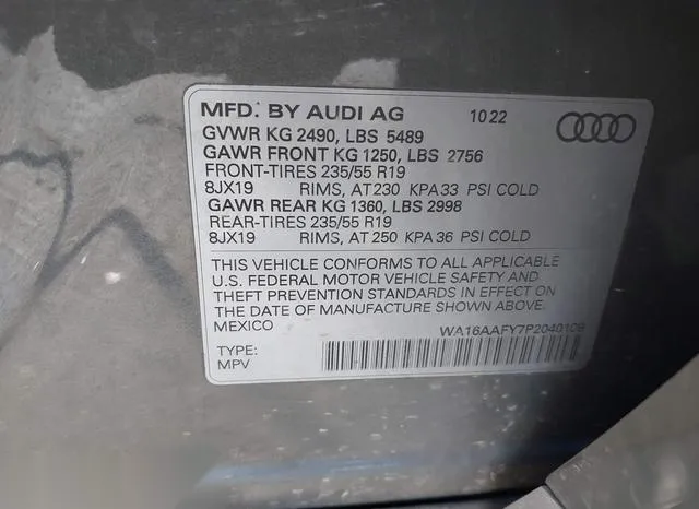 WA16AAFY7P2040109 2023 2023 Audi Q5- Prestige 45 Tfsi S Lin 9