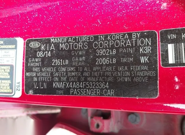 KNAFX4A84F5323364 2015 2015 KIA Forte- EX 9