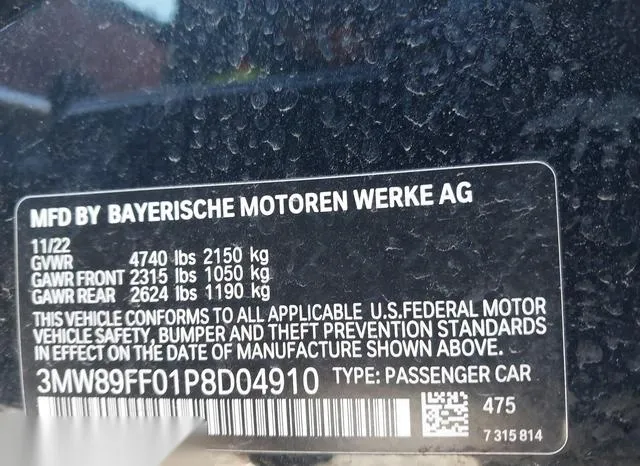 3MW89FF01P8D04910 2023 2023 BMW 3 Series- 330I Xdrive 9