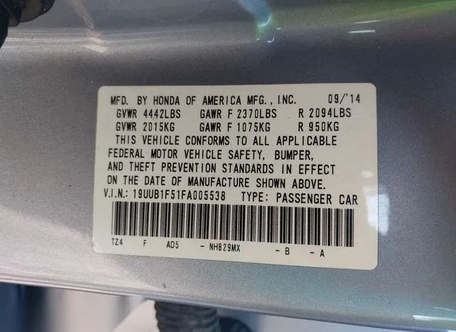 19UUB1F51FA005538 2015 2015 Acura TLX- Tech 9