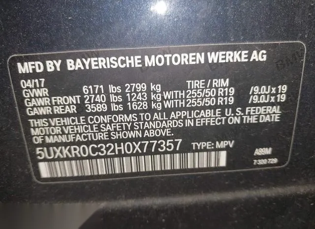 5UXKR0C32H0X77357 2017 2017 BMW X5- Xdrive35I 9