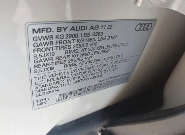 WA1LCBF75PD006653 2023 2023 Audi Q7- Premium Plus 45 Tfsi Q 9