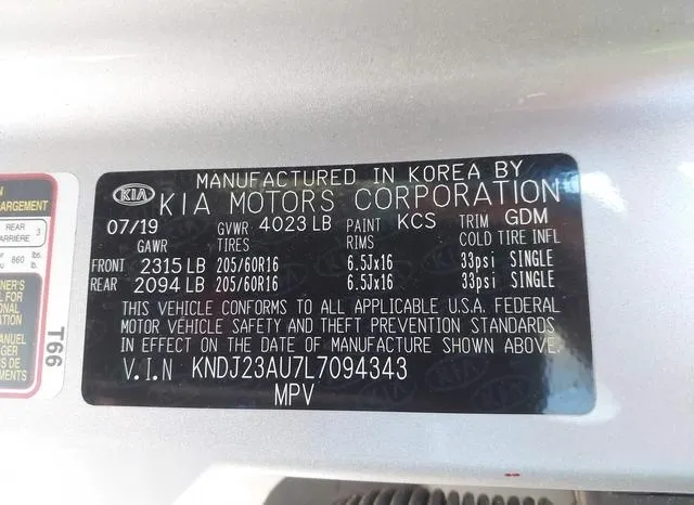 KNDJ23AU7L7094343 2020 2020 KIA Soul- LX 9