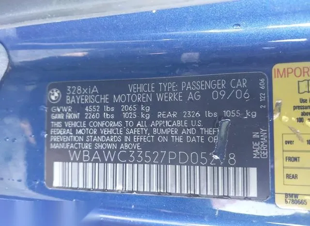 WBAWC33527PD05298 2007 2007 BMW 3 Series- 328XI 9