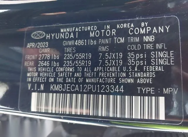 KM8JECA12PU123344 2023 2023 Hyundai Tucson- Hybrid Limited 9