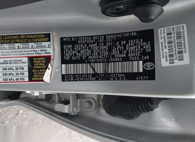 4T1BF1FK7CU084963 2012 2012 Toyota Camry- SE 9