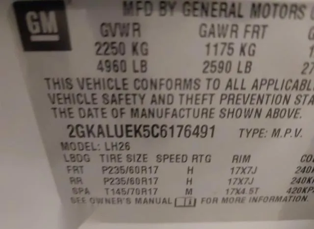 2GKALUEK5C6176491 2012 2012 GMC Terrain- Slt-1 9