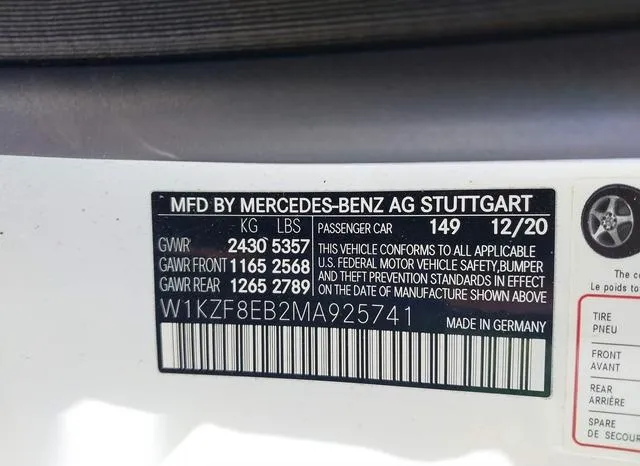 W1KZF8EB2MA925741 2021 2021 Mercedes-Benz E 350- 4Matic 9