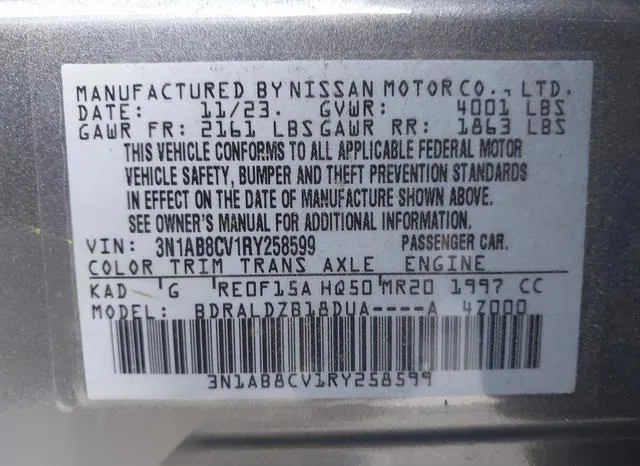 3N1AB8CV1RY258599 2024 2024 Nissan Sentra- Sv Xtronic Cvt 9