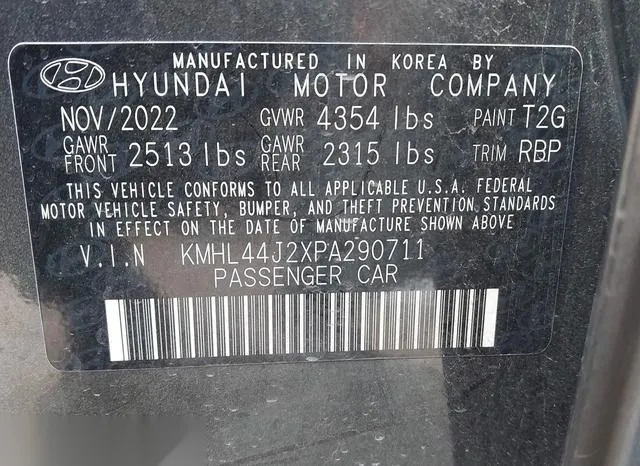 KMHL44J2XPA290711 2023 2023 Hyundai Sonata- Sel Plus 9