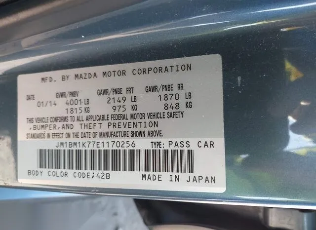 JM1BM1K77E1170256 2014 2014 Mazda 3- I Sport 9