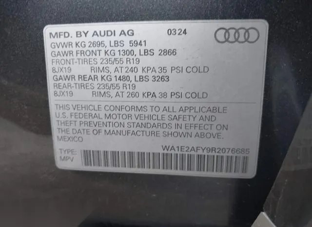 WA1E2AFY9R2076685 2024 2024 Audi Q5- Premium Plus 55 Tfsi E 9