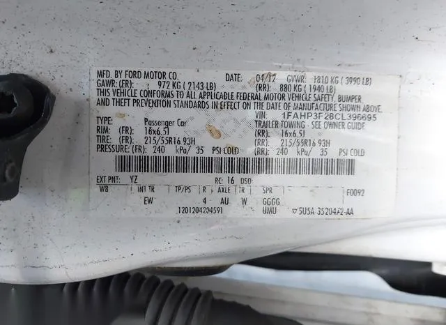 1FAHP3F28CL396695 2012 2012 Ford Focus- SE 9